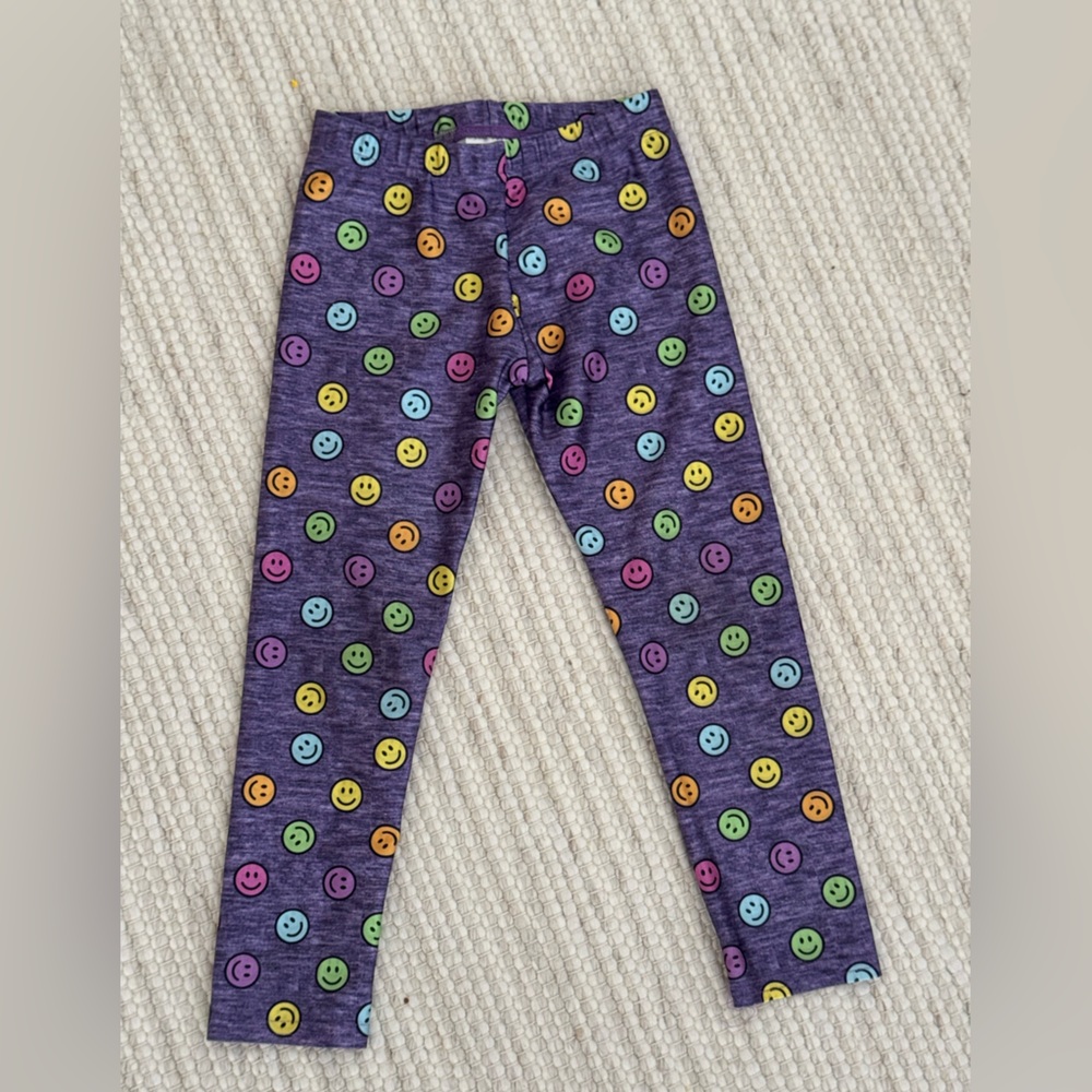 Girls TEREZ Smile Face Smily Leggings - Size 5 years